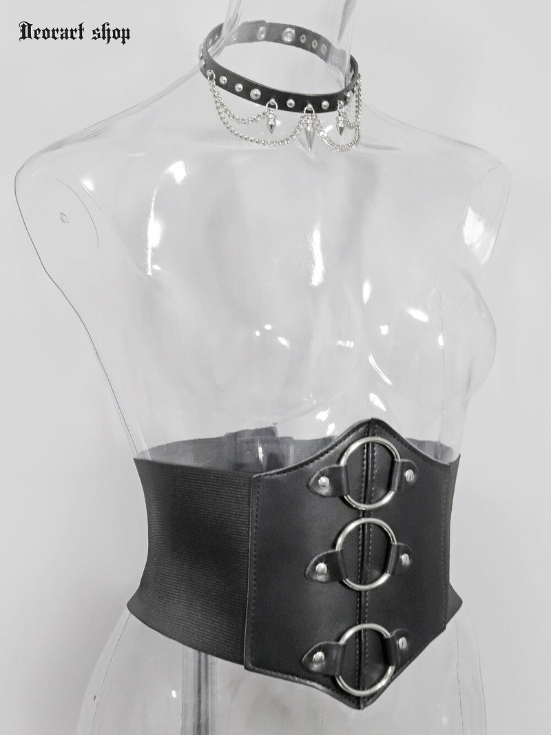 Deorart,ディオラート,モード,ゴシック,ゴスロリ,Y2K,ベルト,太ベルト,コルセット,伸びる,苦しくない,ロリータ,地雷系,バックル,拘束,首輪,人間,ライブ,ファッション,衣装,メンズ,レディス,通販