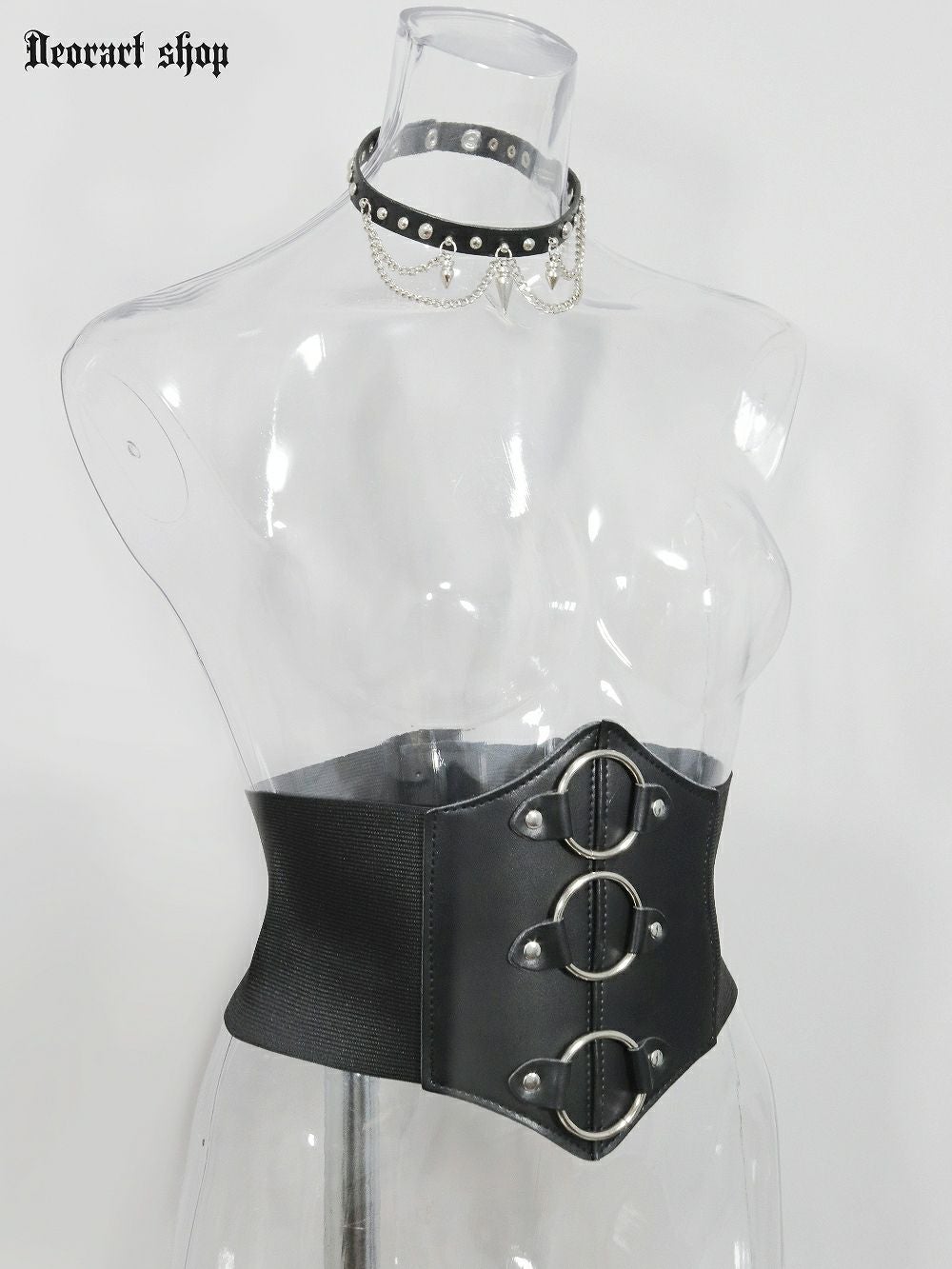 Deorart,ディオラート,モード,ゴシック,ゴスロリ,Y2K,ベルト,太ベルト,コルセット,伸びる,苦しくない,ロリータ,地雷系,バックル,拘束,首輪,人間,ライブ,ファッション,衣装,メンズ,レディス,通販