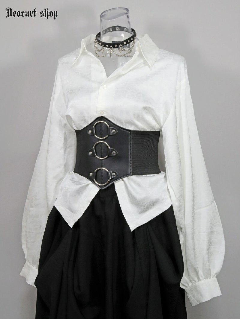 Deorart,ディオラート,モード,ゴシック,ゴスロリ,Y2K,ベルト,太ベルト,コルセット,伸びる,苦しくない,ロリータ,地雷系,バックル,拘束,首輪,人間,ライブ,ファッション,衣装,メンズ,レディス,通販