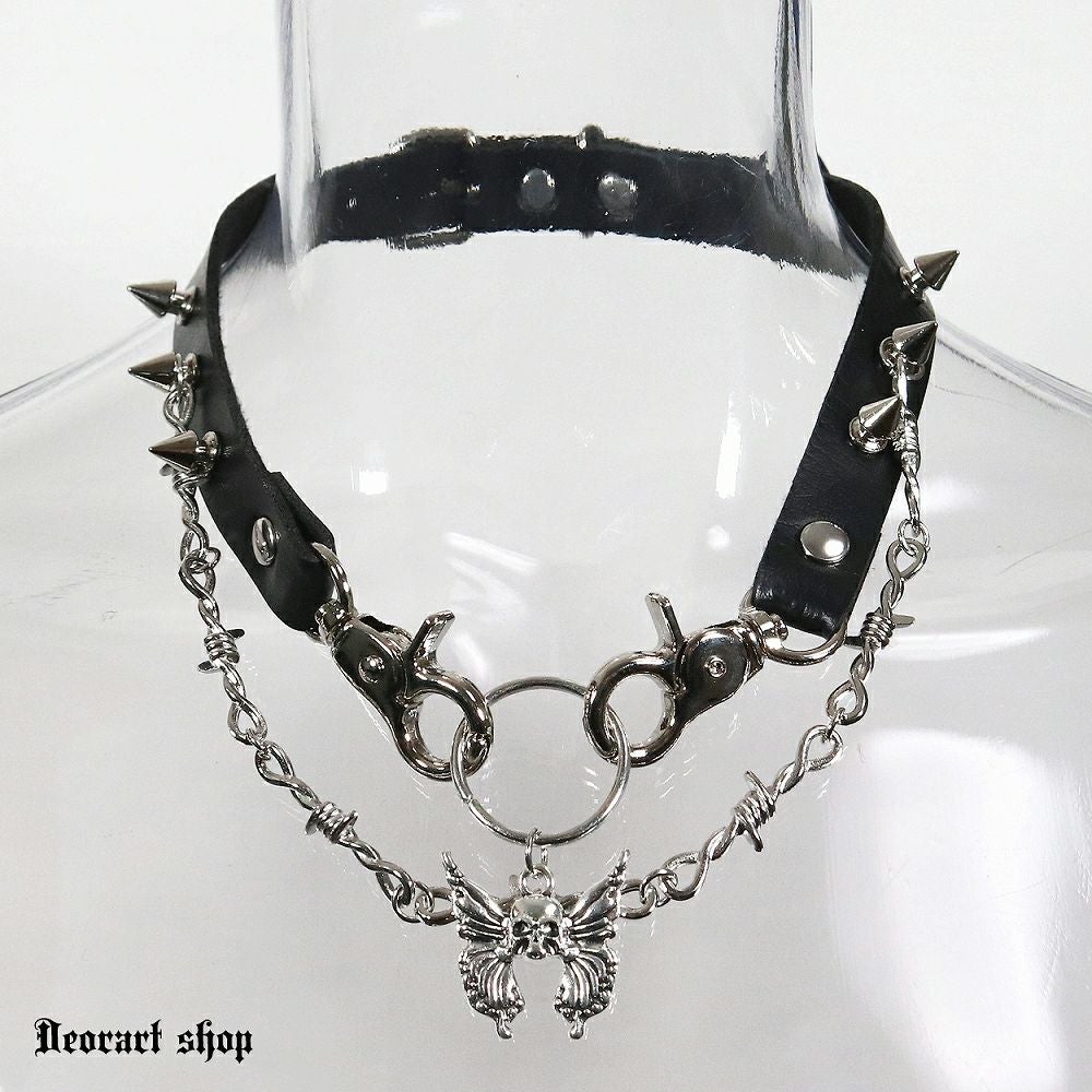 Deorartディオラート,ネックレス,チョーカー,首輪,メンズ,レディス,Y2K,バンギャ,パンクロック,V系,ファッション,地雷系,