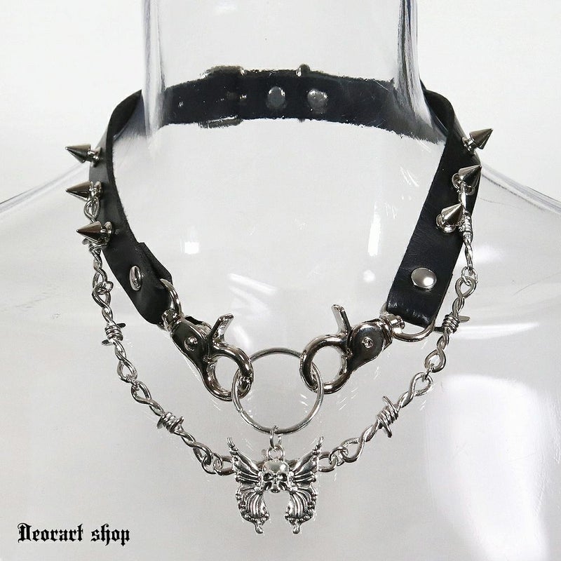 Deorartディオラート,ネックレス,チョーカー,首輪,メンズ,レディス,Y2K,バンギャ,パンクロック,V系,ファッション,地雷系,