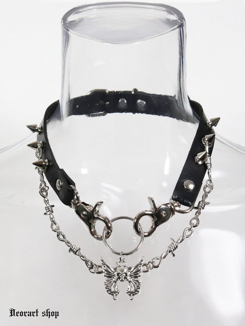 Deorartディオラート,ネックレス,チョーカー,首輪,メンズ,レディス,Y2K,バンギャ,パンクロック,V系,ファッション,地雷系,