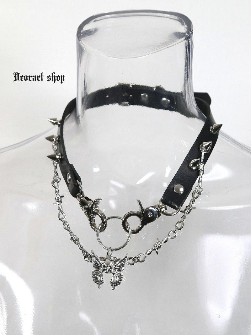 Deorartディオラート,ネックレス,チョーカー,首輪,メンズ,レディス,Y2K,バンギャ,パンクロック,V系,ファッション,地雷系,