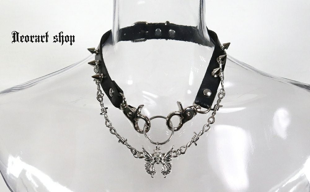 Deorartディオラート,ネックレス,チョーカー,首輪,メンズ,レディス,Y2K,バンギャ,パンクロック,V系,ファッション,地雷系,