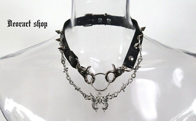Deorartディオラート,ネックレス,チョーカー,首輪,メンズ,レディス,Y2K,バンギャ,パンクロック,V系,ファッション,地雷系,