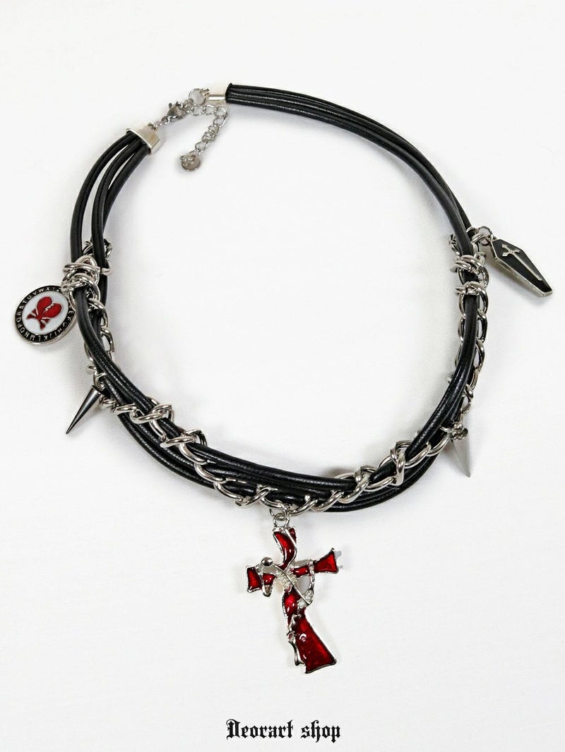 Deorartディオラート,ネックレス,チョーカー,首輪,メンズ,レディス,Y2K,バンギャ,パンクロック,V系,ファッション,地雷系,