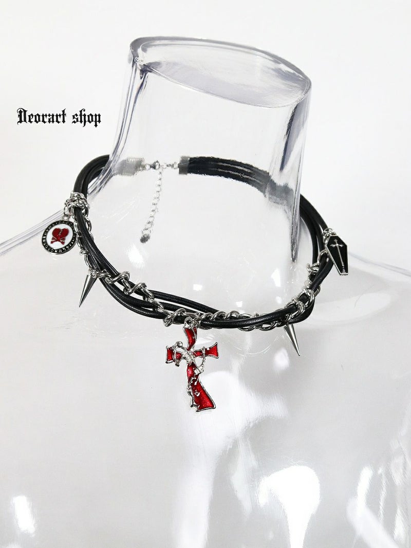 Deorartディオラート,ネックレス,チョーカー,首輪,メンズ,レディス,Y2K,バンギャ,パンクロック,V系,ファッション,地雷系,