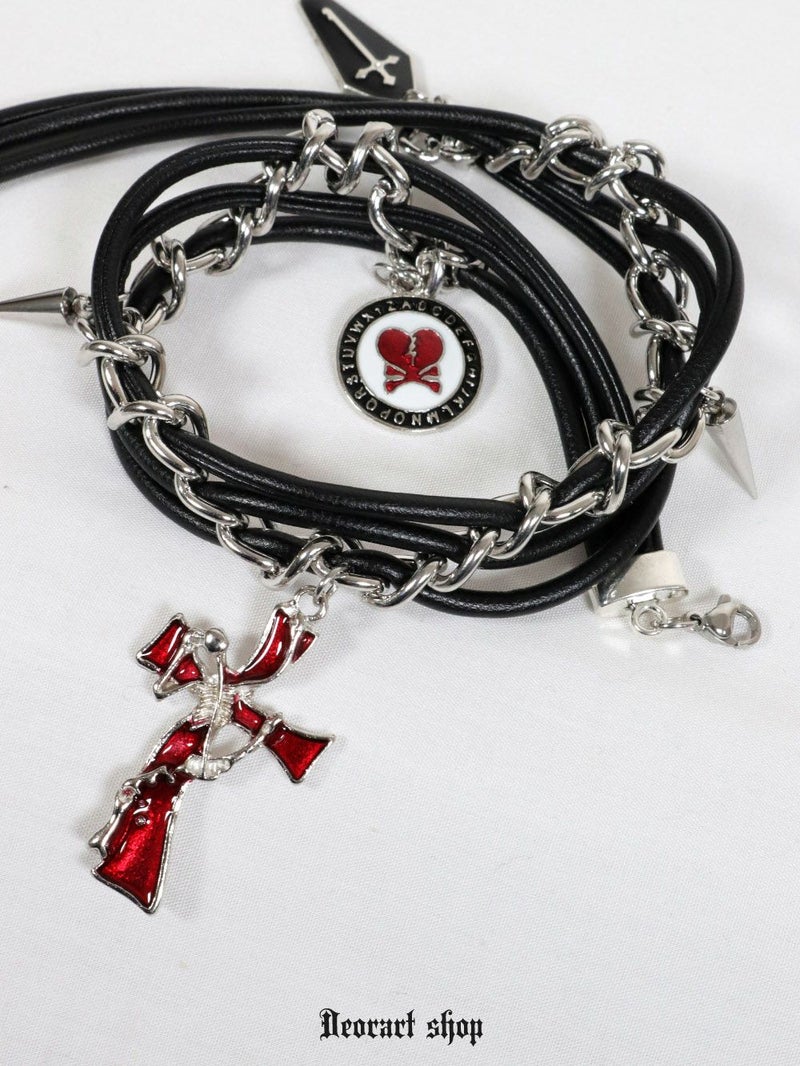 Deorartディオラート,ネックレス,チョーカー,首輪,メンズ,レディス,Y2K,バンギャ,パンクロック,V系,ファッション,地雷系,