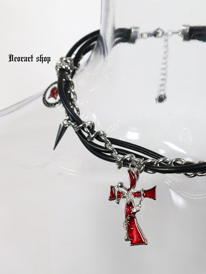 Deorartディオラート,ネックレス,チョーカー,首輪,メンズ,レディス,Y2K,バンギャ,パンクロック,V系,ファッション,地雷系,