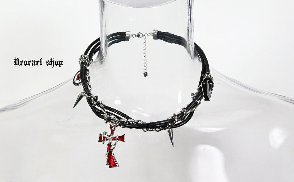 Deorartディオラート,ネックレス,チョーカー,首輪,メンズ,レディス,Y2K,バンギャ,パンクロック,V系,ファッション,地雷系,