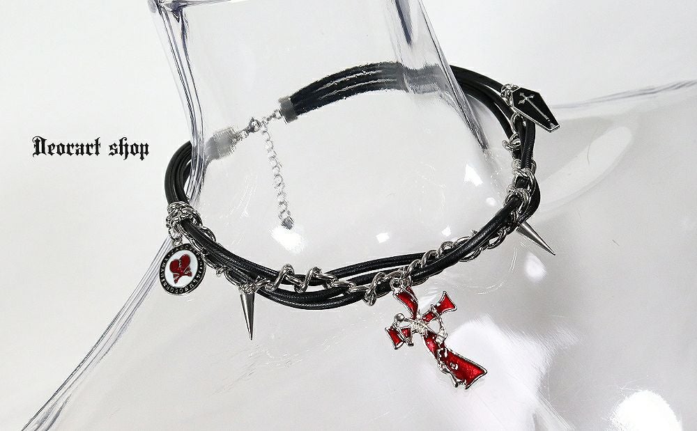 Deorartディオラート,ネックレス,チョーカー,首輪,メンズ,レディス,Y2K,バンギャ,パンクロック,V系,ファッション,地雷系,