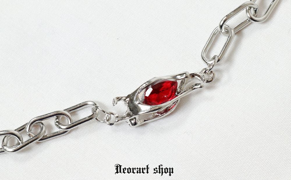 Deorart,ディオラート,心臓,ハート,チェーンネックレス,チョーカー,パンクロック,地雷系,Y2K,ゴシック,GOTH,ホラー,オカルト,メンズ,レディス,メルト,とろとろ,血,ヴァンパイア,