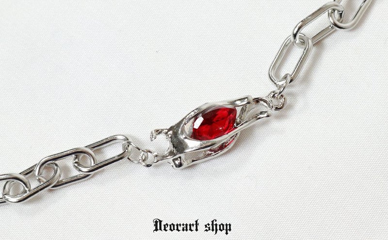 Deorart,ディオラート,心臓,ハート,チェーンネックレス,チョーカー,パンクロック,地雷系,Y2K,ゴシック,GOTH,ホラー,オカルト,メンズ,レディス,メルト,とろとろ,血,ヴァンパイア,