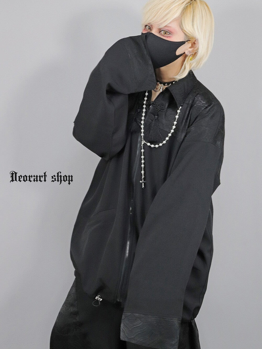 DRT2872 [GOTH CHINA] 中華柄 切替え BIGシャツジャケット | Deorart shop