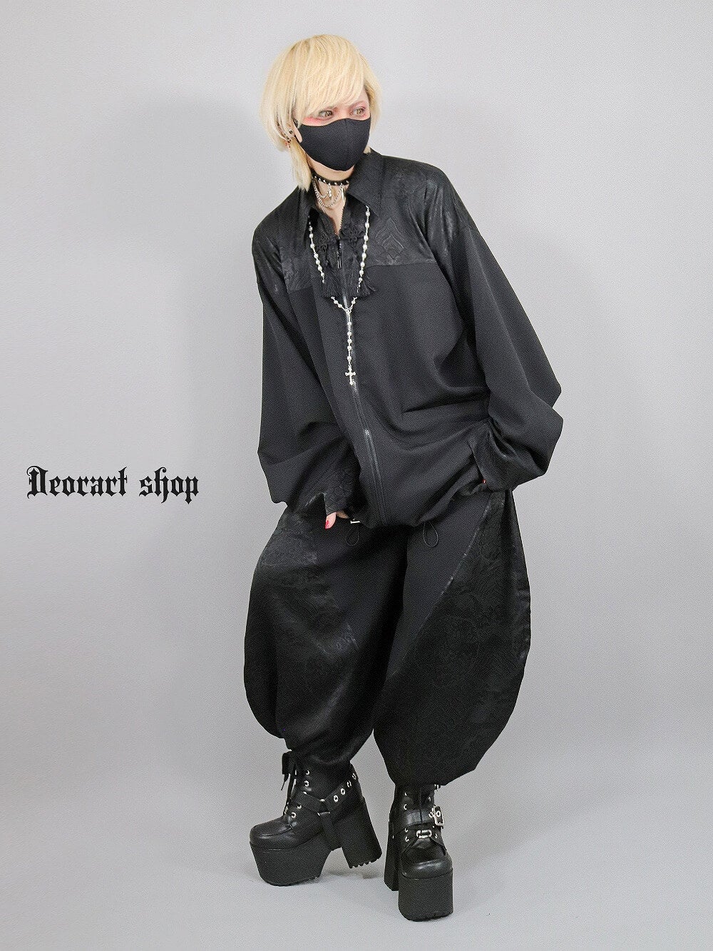 Deorart,ディオラート,モード,ゴシック,中華柄,新中式,チャイナコーデ,サイバー,セットアップ,シャツ,ジャケット,ハロウィン,ファッション,和装,妖怪,着物風,V系,ヴィジュアル系,大人,ライブ,ファッション,衣装,メンズ,レディス