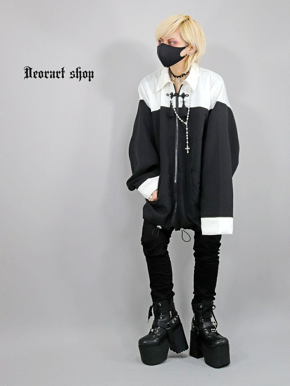 Deorart,ディオラート,モード,ゴシック,中華柄,新中式,チャイナコーデ,サイバー,セットアップ,シャツ,ジャケット,ハロウィン,ファッション,和装,妖怪,着物風,V系,ヴィジュアル系,大人,ライブ,ファッション,衣装,メンズ,レディス