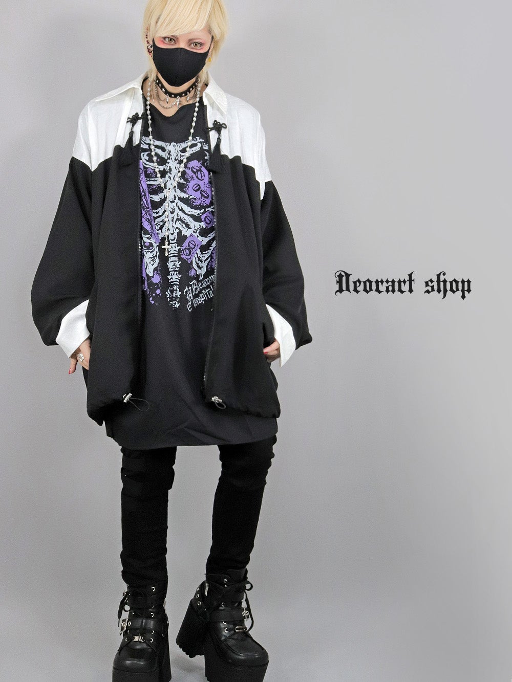Deorart,ディオラート,モード,ゴシック,中華柄,新中式,チャイナコーデ,サイバー,セットアップ,シャツ,ジャケット,ハロウィン,ファッション,和装,妖怪,着物風,V系,ヴィジュアル系,大人,ライブ,ファッション,衣装,メンズ,レディス