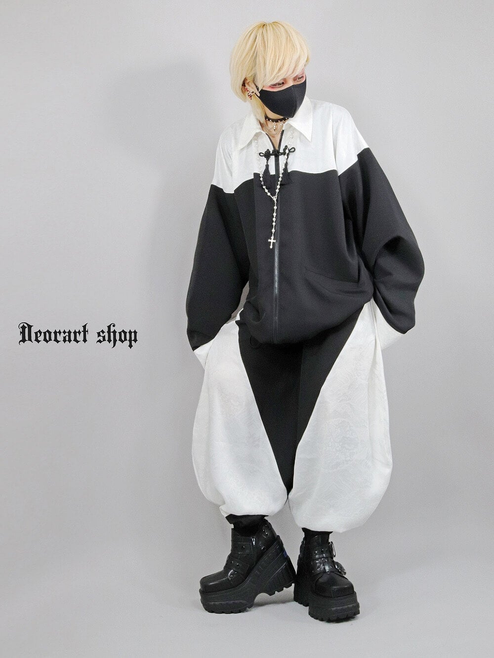 Deorart,ディオラート,モード,ゴシック,中華柄,新中式,チャイナコーデ,サイバー,セットアップ,シャツ,ジャケット,ハロウィン,ファッション,和装,妖怪,着物風,V系,ヴィジュアル系,大人,ライブ,ファッション,衣装,メンズ,レディス