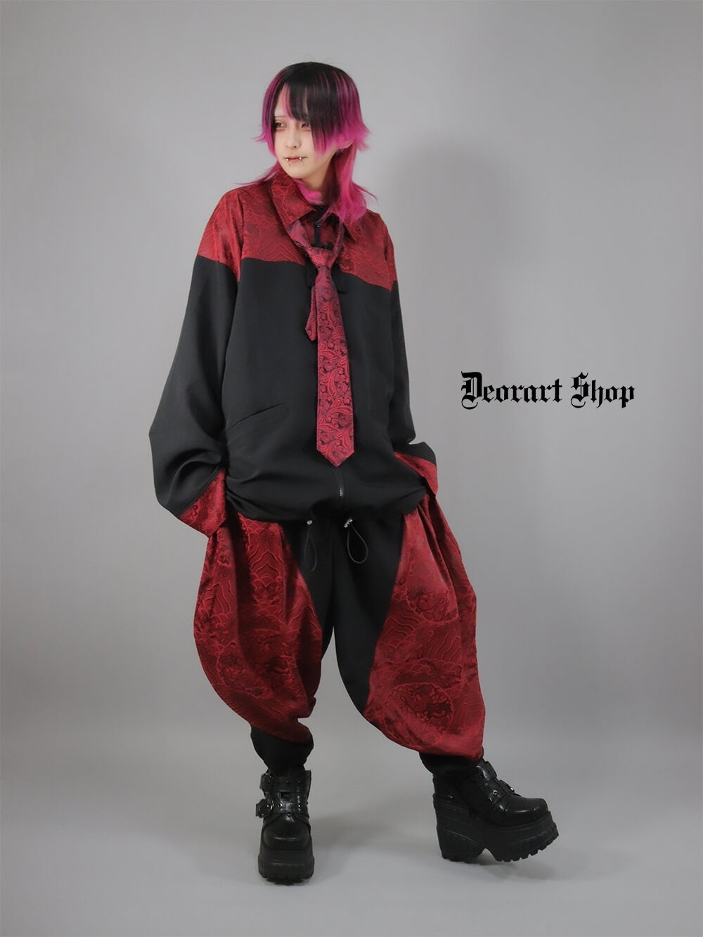 Deorart,ディオラート,モード,ゴシック,中華柄,新中式,チャイナコーデ,サイバー,セットアップ,シャツ,ジャケット,ハロウィン,ファッション,和装,妖怪,着物風,V系,ヴィジュアル系,大人,ライブ,ファッション,衣装,メンズ,レディス