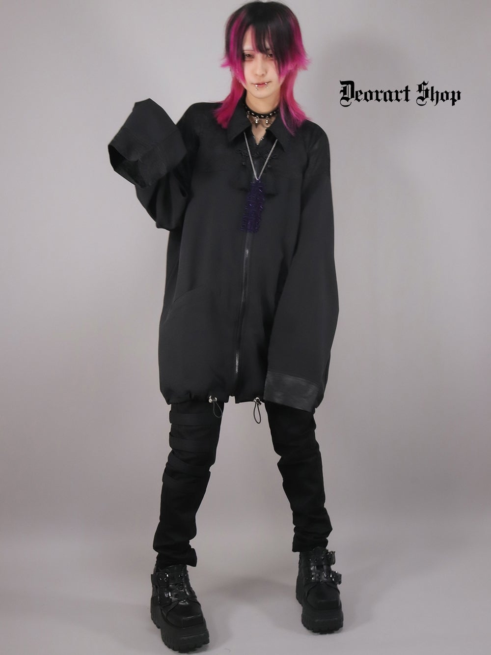 Deorart,ディオラート,モード,ゴシック,中華柄,新中式,チャイナコーデ,サイバー,セットアップ,シャツ,ジャケット,ハロウィン,ファッション,和装,妖怪,着物風,V系,ヴィジュアル系,大人,ライブ,ファッション,衣装,メンズ,レディス