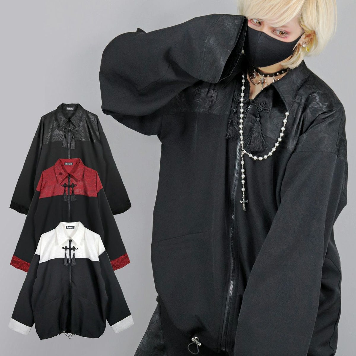 Deorart,ディオラート,モード,ゴシック,中華柄,新中式,チャイナコーデ,サイバー,セットアップ,シャツ,ジャケット,ハロウィン,ファッション,和装,妖怪,着物風,V系,ヴィジュアル系,大人,ライブ,ファッション,衣装,メンズ,レディス