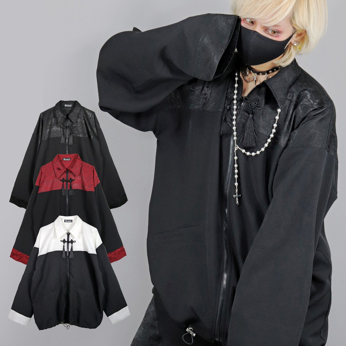 Deorart,ディオラート,モード,ゴシック,中華柄,新中式,チャイナコーデ,サイバー,セットアップ,シャツ,ジャケット,ハロウィン,ファッション,和装,妖怪,着物風,V系,ヴィジュアル系,大人,ライブ,ファッション,衣装,メンズ,レディス