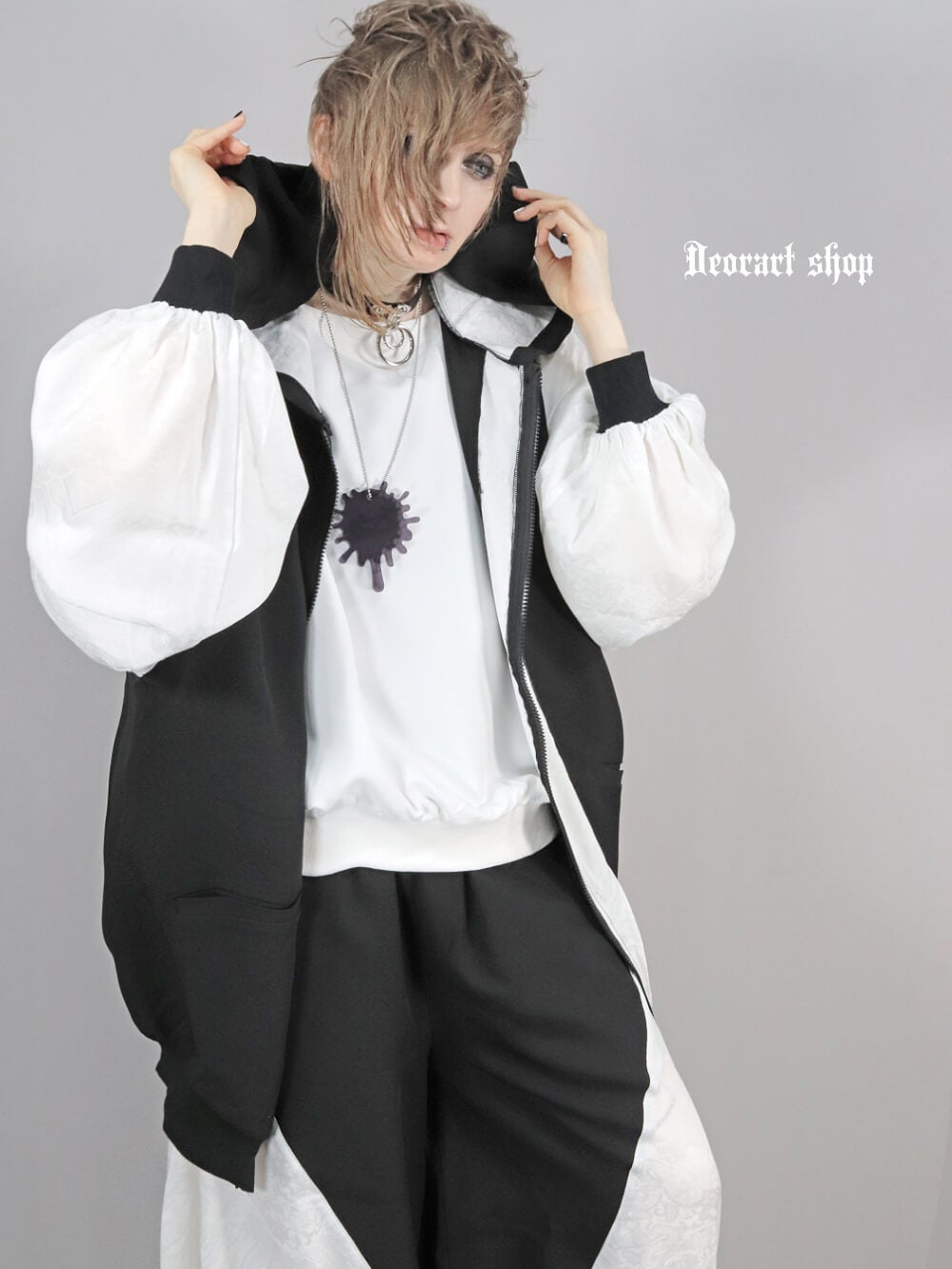 Deorart,ディオラート,モード,ゴシック,中華柄,ネコミミフード,猫耳,パーカー,サイバー,セットアップ,ハロウィン,ファッション,和装,妖怪,着物風,V系,ヴィジュアル系,大人,ライブ,ファッション,衣装,メンズ,レディス,通販,Vkei,anime,goth,emo,fashion,japan,kimono,Jrock