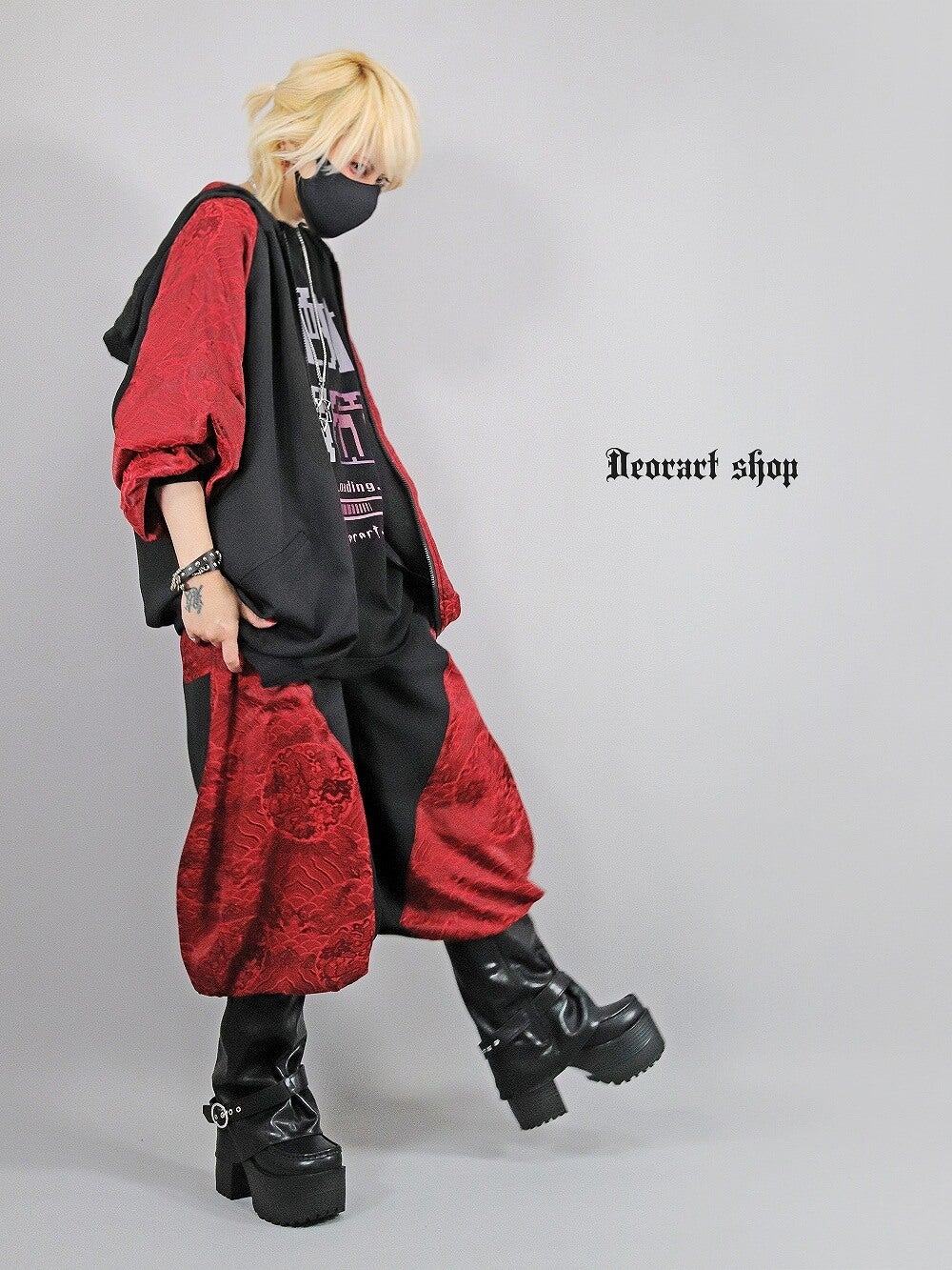 Deorart,ディオラート,モード,ゴシック,中華柄,ネコミミフード,猫耳,パーカー,サイバー,セットアップ,ハロウィン,ファッション,和装,妖怪,着物風,V系,ヴィジュアル系,大人,ライブ,ファッション,衣装,メンズ,レディス,通販,Vkei,anime,goth,emo,fashion,japan,kimono,Jrock