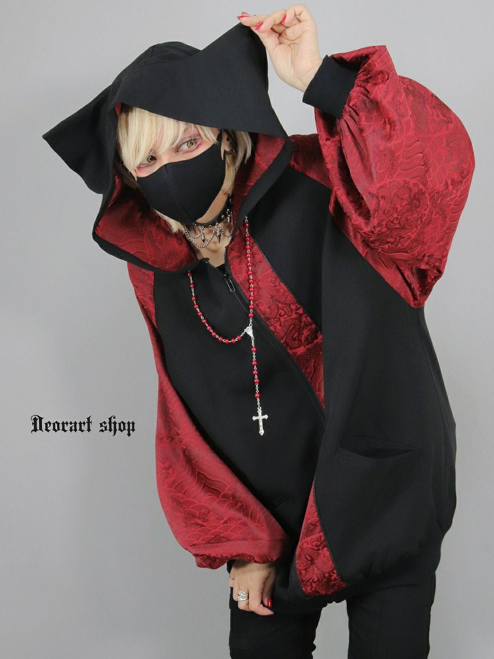 Deorart,ディオラート,モード,ゴシック,中華柄,ネコミミフード,猫耳,パーカー,サイバー,セットアップ,ハロウィン,ファッション,和装,妖怪,着物風,V系,ヴィジュアル系,大人,ライブ,ファッション,衣装,メンズ,レディス,通販,Vkei,anime,goth,emo,fashion,japan,kimono,Jrock