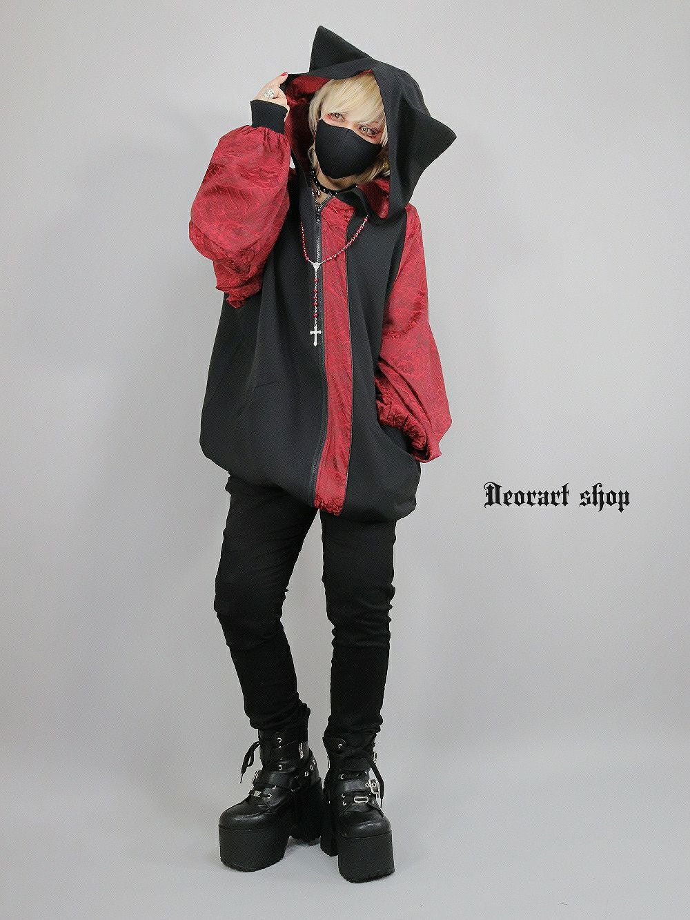 Deorart,ディオラート,モード,ゴシック,中華柄,ネコミミフード,猫耳,パーカー,サイバー,セットアップ,ハロウィン,ファッション,和装,妖怪,着物風,V系,ヴィジュアル系,大人,ライブ,ファッション,衣装,メンズ,レディス,通販,Vkei,anime,goth,emo,fashion,japan,kimono,Jrock