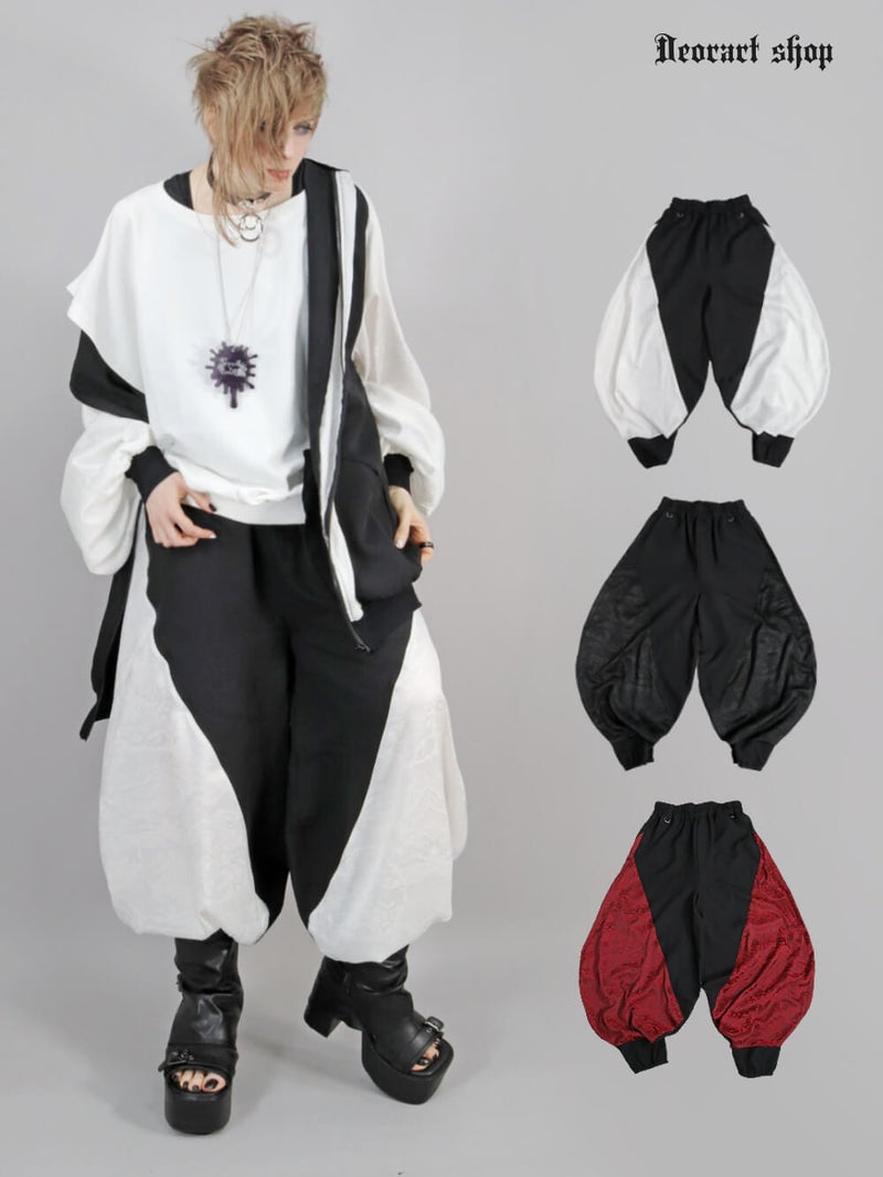 Deorart,ディオラート,モード,ゴシック,中華柄,新中式,チャイナコーデ,サイバー,セットアップ,パンツ,バルーンパンツ,カンフーパンツ,ランタンパンツ,ファッション,和装,妖怪,着物風,V系,ヴィジュアル系,大人,ライブ,ファッション,衣装,メンズ,レディス,通販,Vkei,anime,goth,emo,fashion,japan,kimono,Jrock