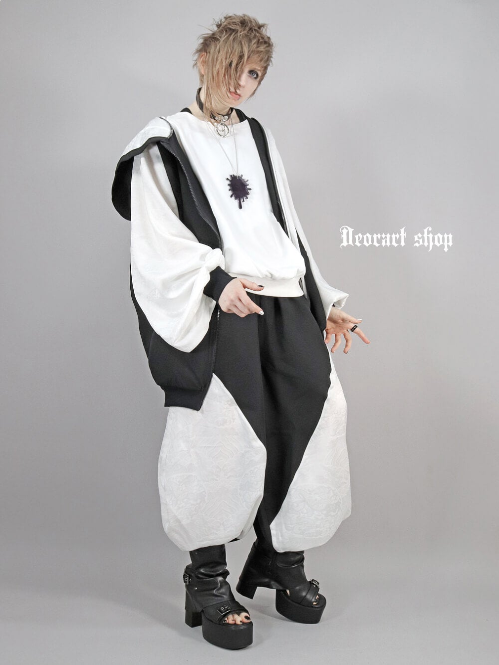 Deorart,ディオラート,モード,ゴシック,中華柄,新中式,チャイナコーデ,サイバー,セットアップ,パンツ,バルーンパンツ,カンフーパンツ,ランタンパンツ,ファッション,和装,妖怪,着物風,V系,ヴィジュアル系,大人,ライブ,ファッション,衣装,メンズ,レディス,通販,Vkei,anime,goth,emo,fashion,japan,kimono,Jrock