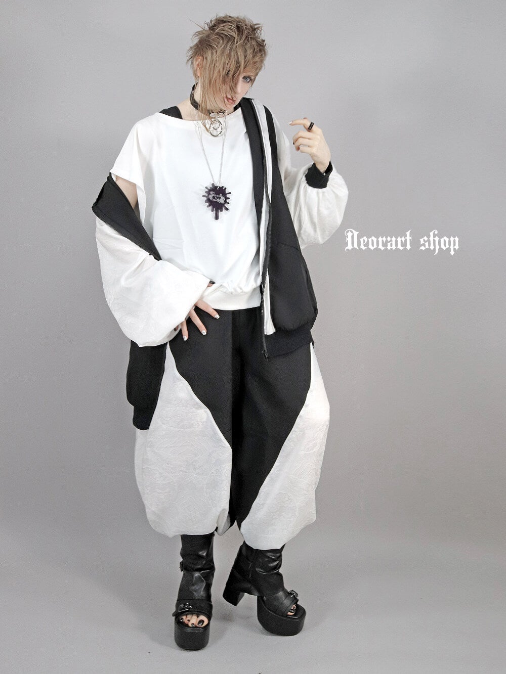 Deorart,ディオラート,モード,ゴシック,中華柄,新中式,チャイナコーデ,サイバー,セットアップ,パンツ,バルーンパンツ,カンフーパンツ,ランタンパンツ,ファッション,和装,妖怪,着物風,V系,ヴィジュアル系,大人,ライブ,ファッション,衣装,メンズ,レディス,通販,Vkei,anime,goth,emo,fashion,japan,kimono,Jrock