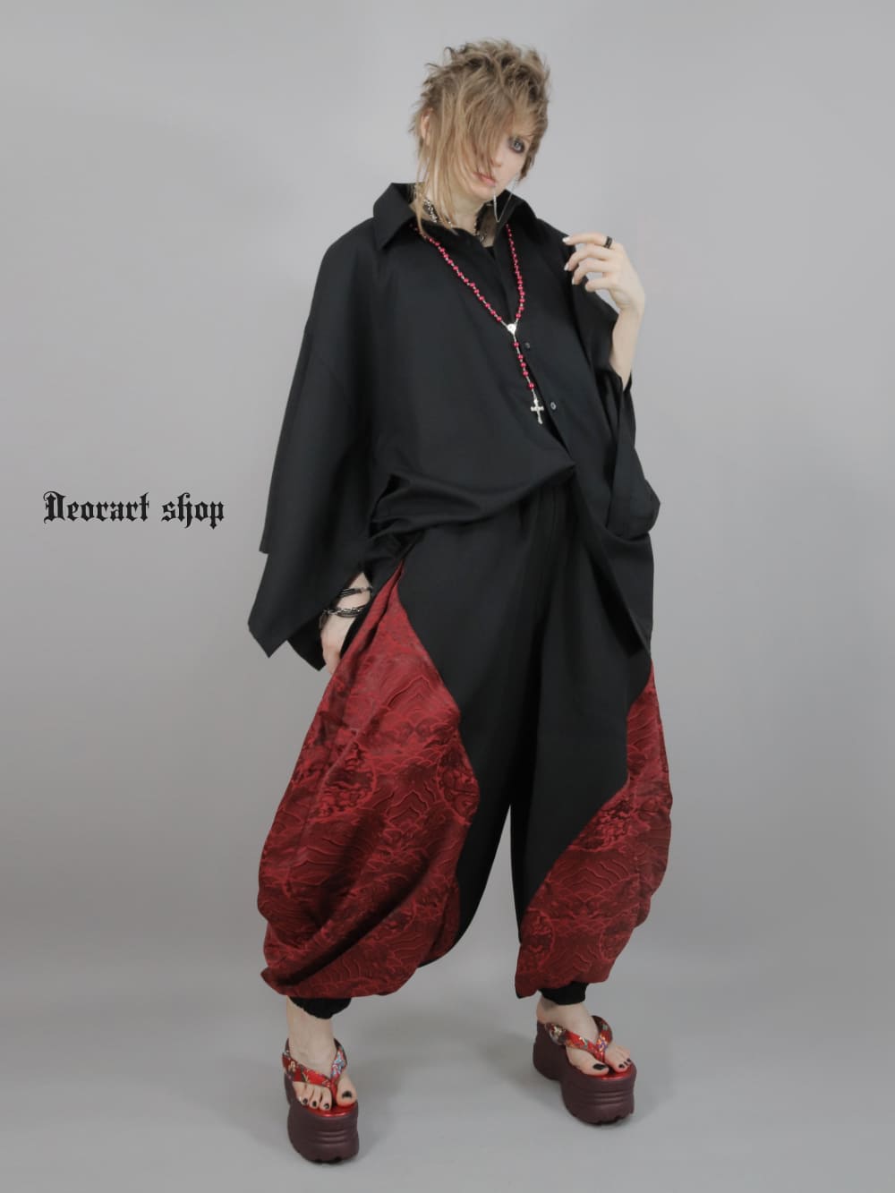 Deorart,ディオラート,モード,ゴシック,中華柄,新中式,チャイナコーデ,サイバー,セットアップ,パンツ,バルーンパンツ,カンフーパンツ,ランタンパンツ,ファッション,和装,妖怪,着物風,V系,ヴィジュアル系,大人,ライブ,ファッション,衣装,メンズ,レディス,通販,Vkei,anime,goth,emo,fashion,japan,kimono,Jrock