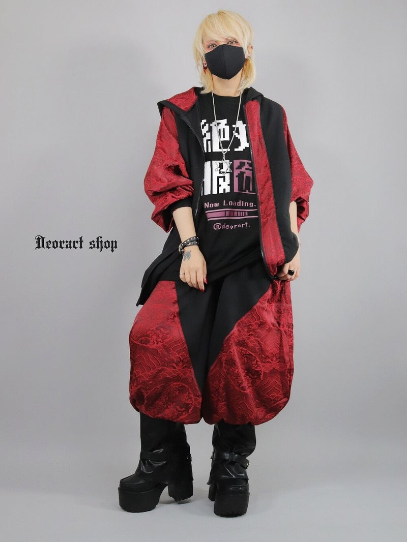 Deorart,ディオラート,モード,ゴシック,中華柄,新中式,チャイナコーデ,サイバー,セットアップ,パンツ,バルーンパンツ,カンフーパンツ,ランタンパンツ,ファッション,和装,妖怪,着物風,V系,ヴィジュアル系,大人,ライブ,ファッション,衣装,メンズ,レディス,通販,Vkei,anime,goth,emo,fashion,japan,kimono,Jrock