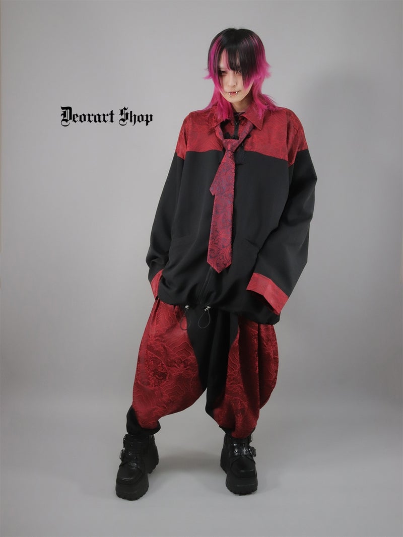 Deorart,ディオラート,モード,ゴシック,中華柄,新中式,チャイナコーデ,サイバー,セットアップ,パンツ,バルーンパンツ,カンフーパンツ,ランタンパンツ,ファッション,和装,妖怪,着物風,V系,ヴィジュアル系,大人,ライブ,ファッション,衣装,メンズ,レディス,通販,Vkei,anime,goth,emo,fashion,japan,kimono,Jrock