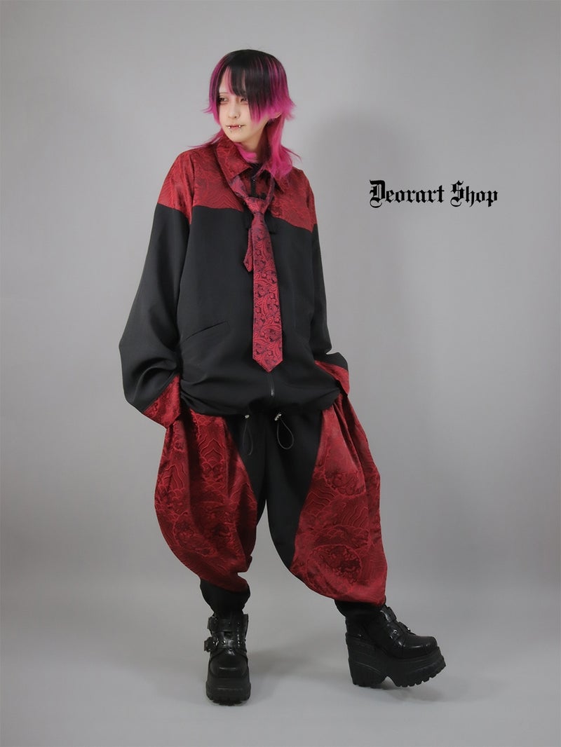 Deorart,ディオラート,モード,ゴシック,中華柄,新中式,チャイナコーデ,サイバー,セットアップ,パンツ,バルーンパンツ,カンフーパンツ,ランタンパンツ,ファッション,和装,妖怪,着物風,V系,ヴィジュアル系,大人,ライブ,ファッション,衣装,メンズ,レディス,通販,Vkei,anime,goth,emo,fashion,japan,kimono,Jrock