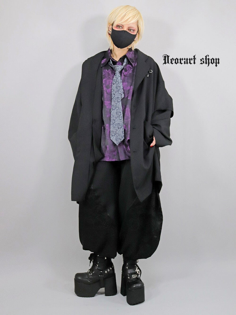 Deorart,ディオラート,モード,ゴシック,中華柄,新中式,チャイナコーデ,サイバー,セットアップ,パンツ,バルーンパンツ,カンフーパンツ,ランタンパンツ,ファッション,和装,妖怪,着物風,V系,ヴィジュアル系,大人,ライブ,ファッション,衣装,メンズ,レディス,通販,Vkei,anime,goth,emo,fashion,japan,kimono,Jrock