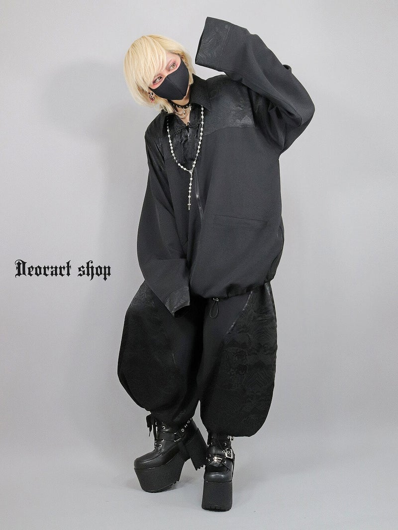 Deorart,ディオラート,モード,ゴシック,中華柄,新中式,チャイナコーデ,サイバー,セットアップ,パンツ,バルーンパンツ,カンフーパンツ,ランタンパンツ,ファッション,和装,妖怪,着物風,V系,ヴィジュアル系,大人,ライブ,ファッション,衣装,メンズ,レディス,通販,Vkei,anime,goth,emo,fashion,japan,kimono,Jrock