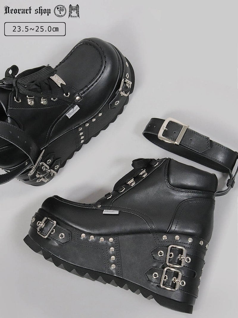 Deorart,ディオラート,厚底ブーツ,ブーツ,原宿系ファッション,ベルト付,通販,20代,30代,40代,V系ファッション,秋冬,レディース,メンズ