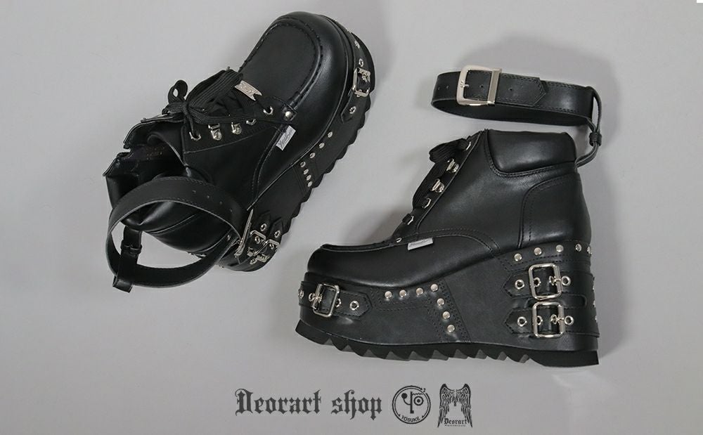 Deorart,ディオラート,厚底ブーツ,ブーツ,原宿系ファッション,ベルト付,通販,20代,30代,40代,V系ファッション,秋冬,レディース,メンズ