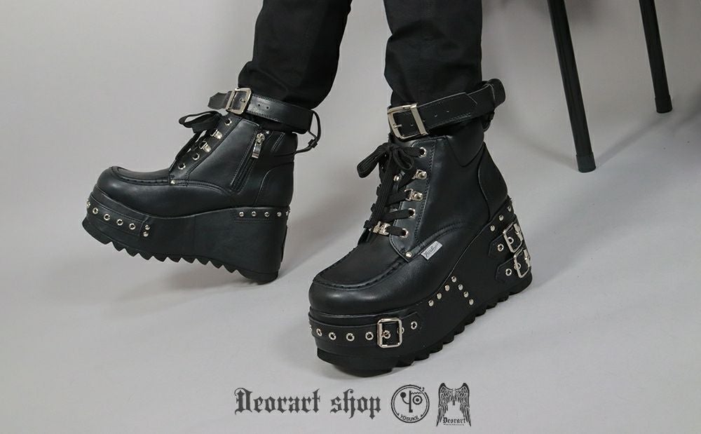Deorart,ディオラート,厚底ブーツ,ブーツ,原宿系ファッション,ベルト付,通販,20代,30代,40代,V系ファッション,秋冬,レディース,メンズ