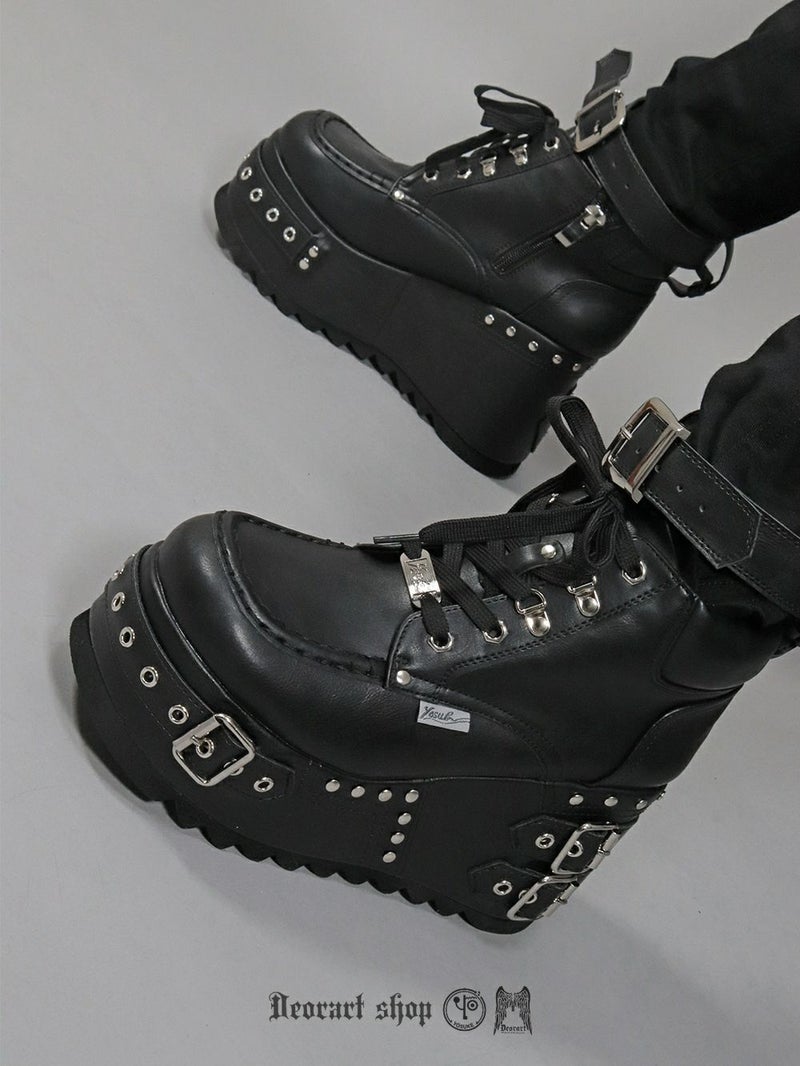 Deorart,ディオラート,厚底ブーツ,ブーツ,原宿系ファッション,ベルト付,通販,20代,30代,40代,V系ファッション,秋冬,レディース,メンズ