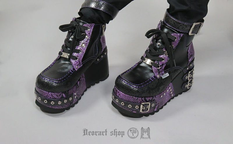 Deorart,ディオラート,厚底ブーツ,ブーツ,原宿系ファッション,ベルト付,通販,20代,30代,40代,V系ファッション,秋冬,レディース,メンズ