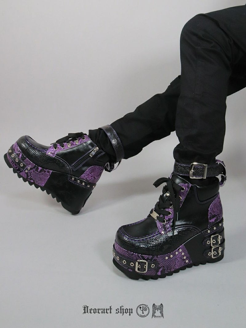 Deorart,ディオラート,厚底ブーツ,ブーツ,原宿系ファッション,ベルト付,通販,20代,30代,40代,V系ファッション,秋冬,レディース,メンズ