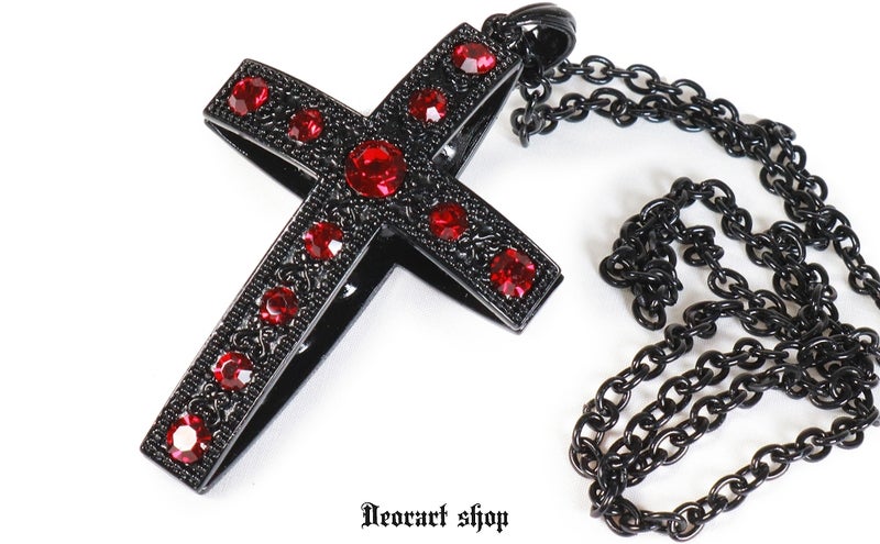 Deorart,ディオラート,ゴシック,ゴスパン,ハート,トランプ,十字架,ネックレス,ビッグサイズ,大きい,エクソシスト,バンド,ホスト,地雷系,プレゼント,メンズ,レディス,お揃い,アクセサリー