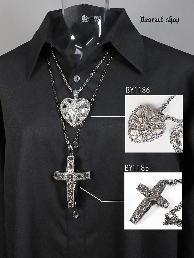 Deorart,ディオラート,ゴシック,ゴスパン,ハート,トランプ,十字架,ネックレス,ビッグサイズ,大きい,エクソシスト,バンド,ホスト,地雷系,プレゼント,メンズ,レディス,お揃い,アクセサリー