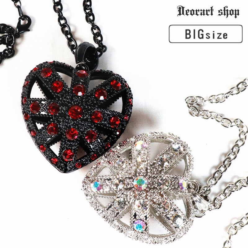 Deorart,ディオラート,ゴシック,ゴスパン,ハート,トランプ,十字架,ネックレス,ビッグサイズ,大きい,エクソシスト,バンド,ホスト,地雷系,プレゼント,メンズ,レディス,お揃い,アクセサリー