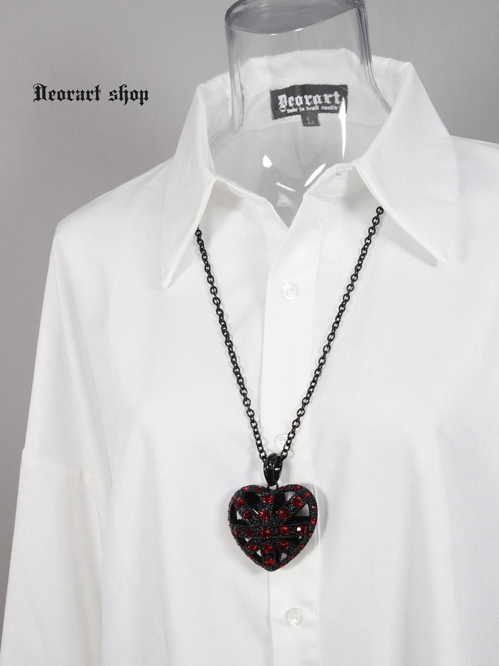 Deorart,ディオラート,ゴシック,ゴスパン,ハート,トランプ,十字架,ネックレス,ビッグサイズ,大きい,エクソシスト,バンド,ホスト,地雷系,プレゼント,メンズ,レディス,お揃い,アクセサリー