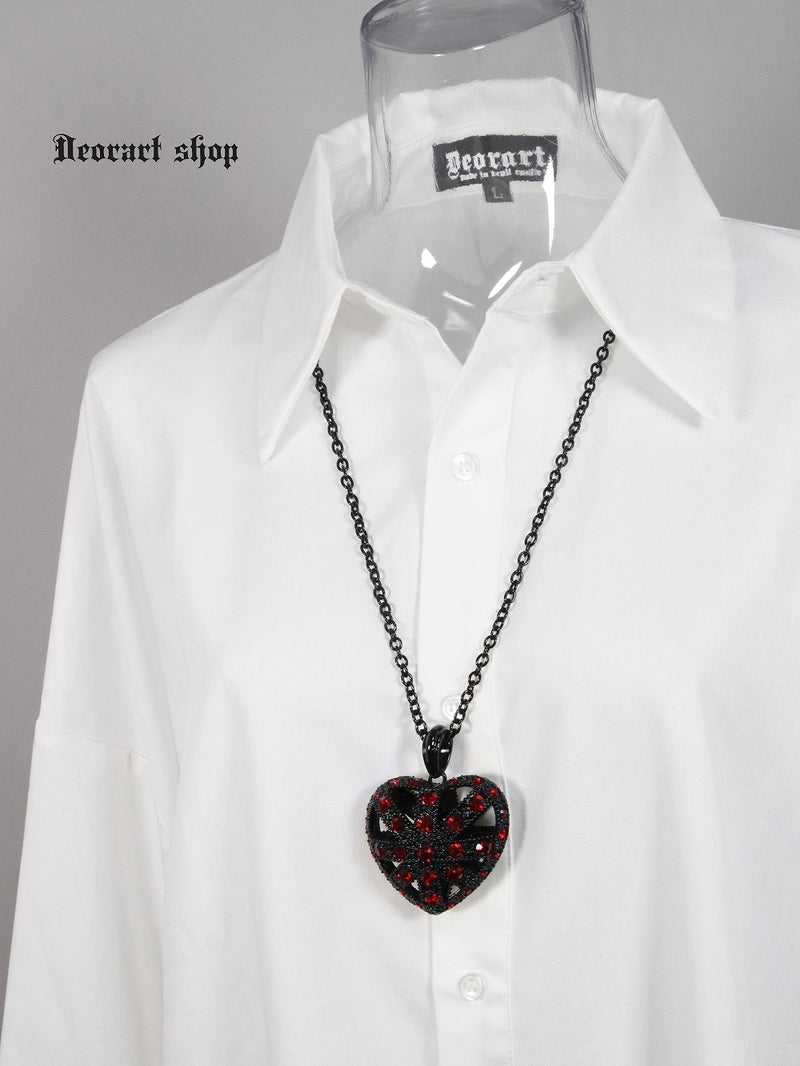Deorart,ディオラート,ゴシック,ゴスパン,ハート,トランプ,十字架,ネックレス,ビッグサイズ,大きい,エクソシスト,バンド,ホスト,地雷系,プレゼント,メンズ,レディス,お揃い,アクセサリー